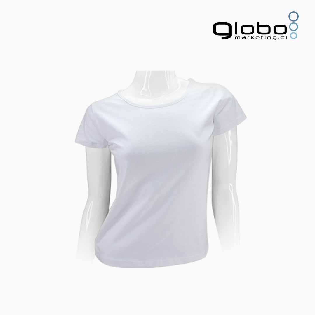 Polera Manga Corta Algodon Mujer Globo Marketing
