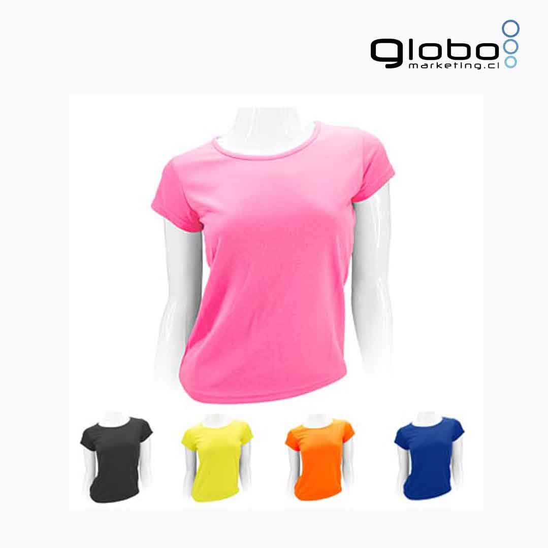 Polera Manga Corta Poliester Mujer Globo Marketing