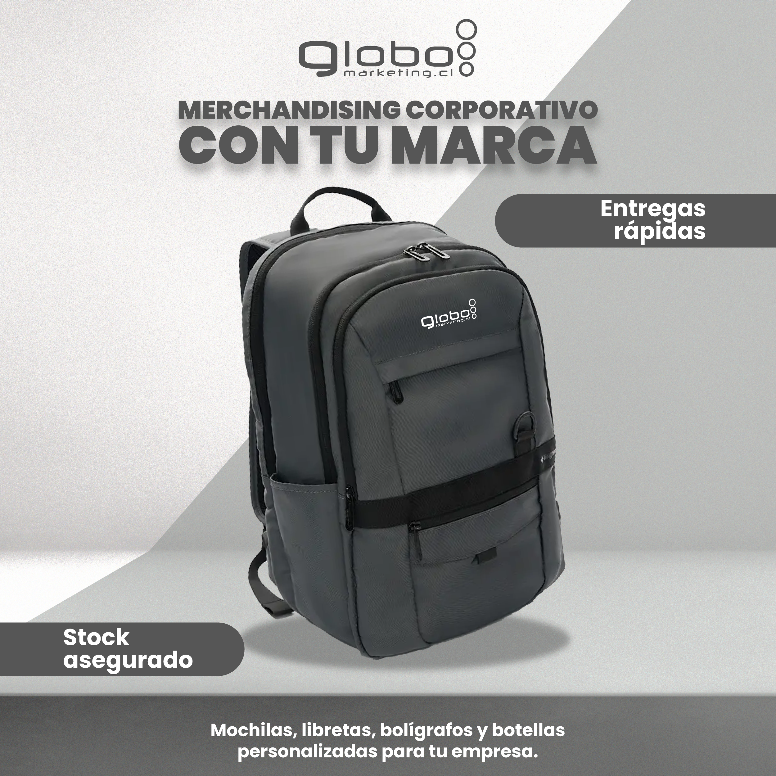 Mochila corporativa gris