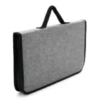 bolso de cables gris en perfil