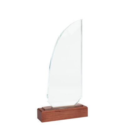 Trofeo Galvano de Madera y Cristal "Sail"